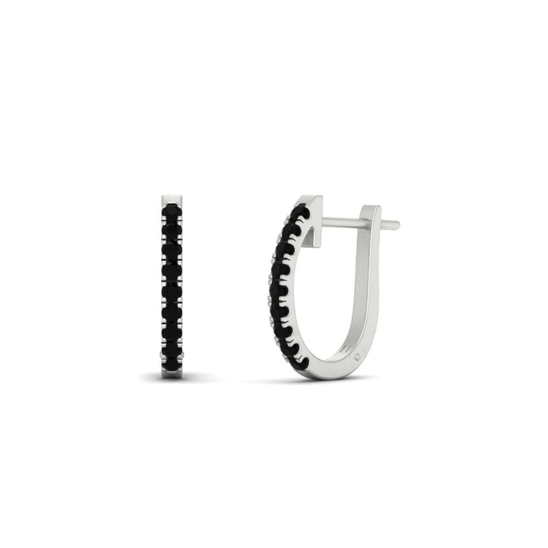 Round Diamond Huggie Hoop Earrings
