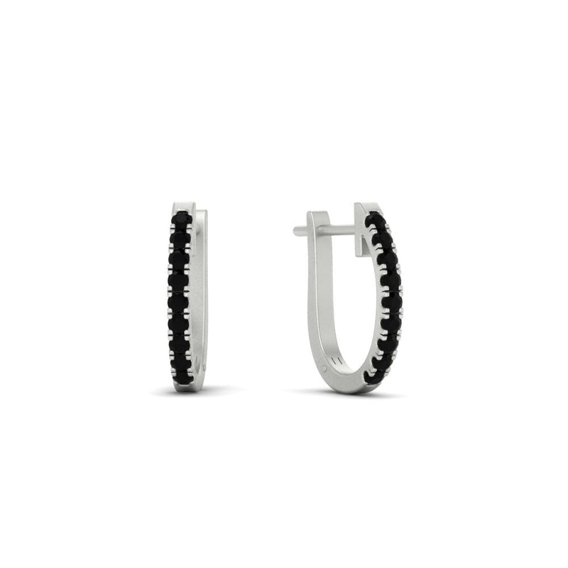Round Diamond Huggie Hoop Earrings