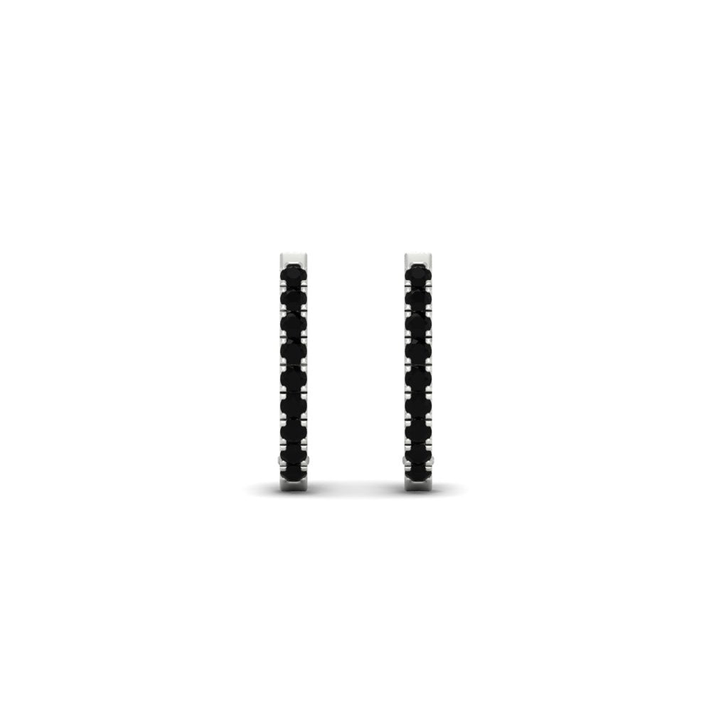 Round Diamond Huggie Hoop Earrings