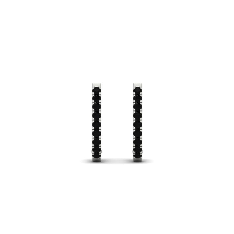 Round Diamond Huggie Hoop Earrings