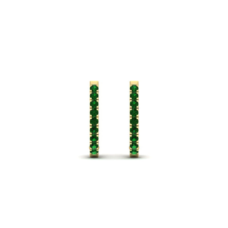 Round Diamond Huggie Hoop Earrings