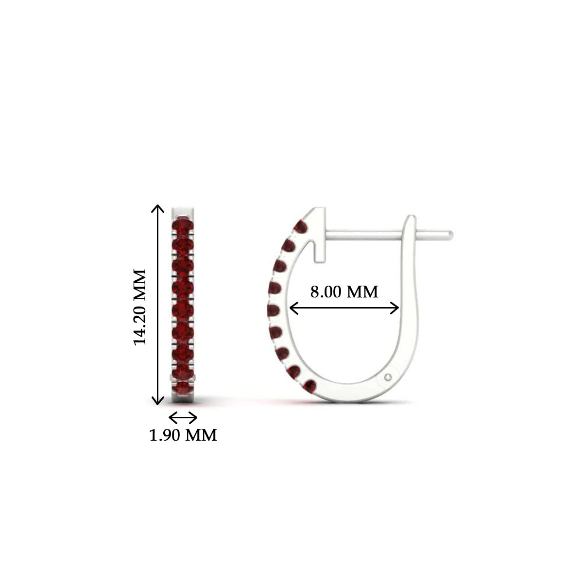 Round Diamond Huggie Hoop Earrings