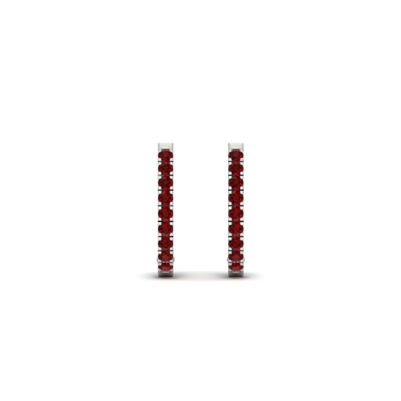 Round Diamond Huggie Hoop Earrings