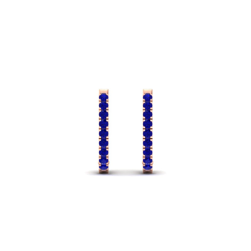 Round Diamond Huggie Hoop Earrings