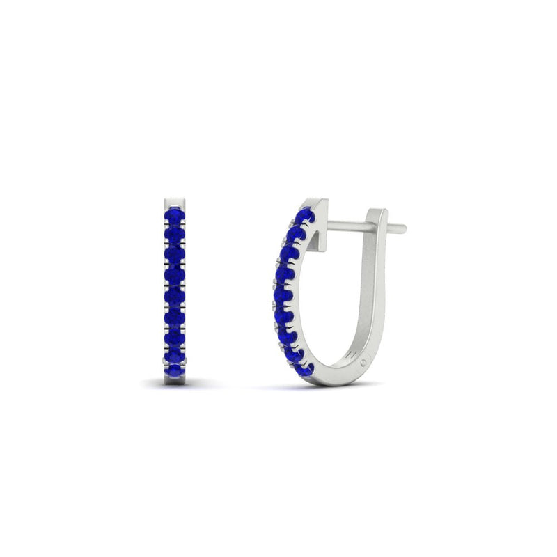 Round Diamond Huggie Hoop Earrings