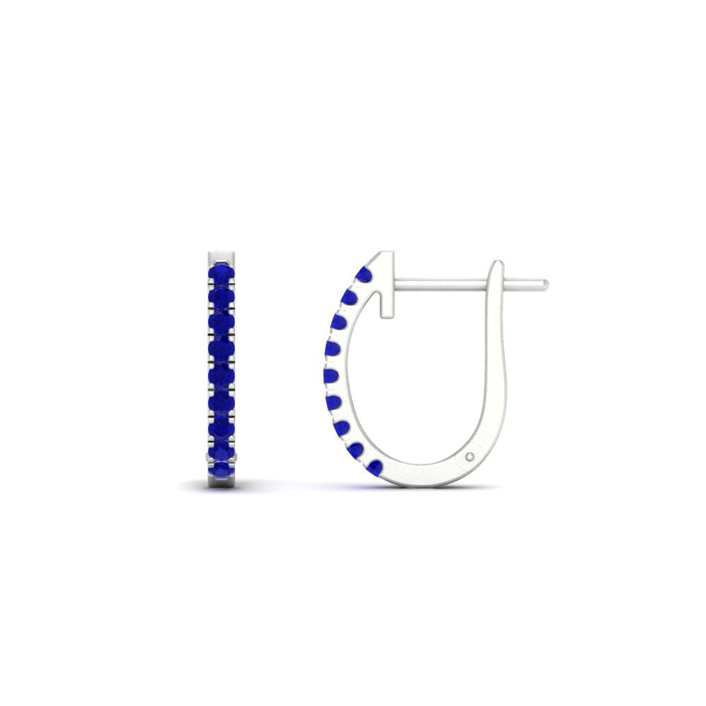 Round Diamond Huggie Hoop Earrings