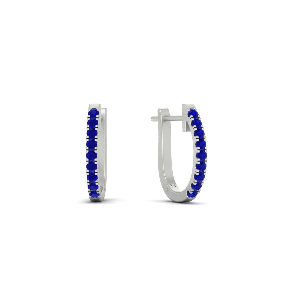 Round Diamond Huggie Hoop Earrings