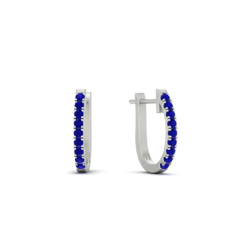 Round Diamond Huggie Hoop Earrings