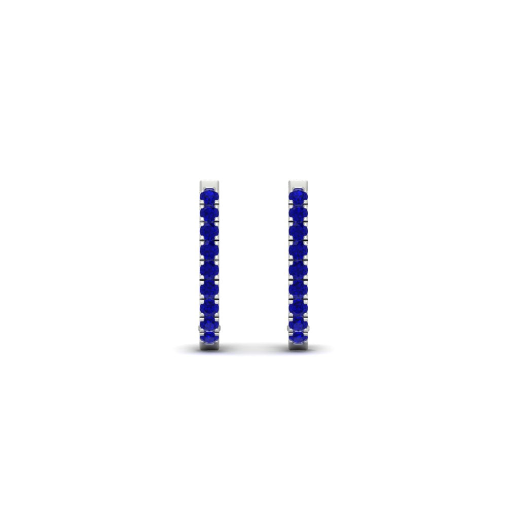 Round Diamond Huggie Hoop Earrings