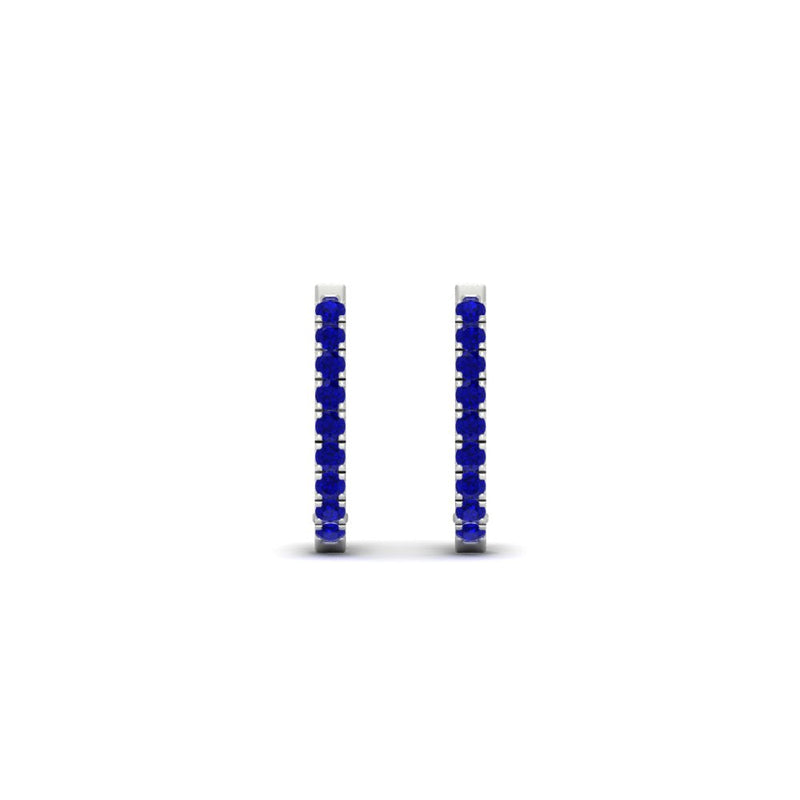 Round Diamond Huggie Hoop Earrings