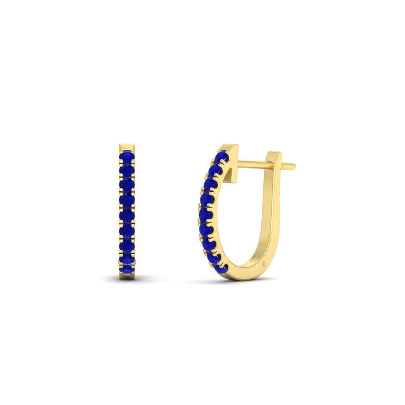Round Diamond Huggie Hoop Earrings