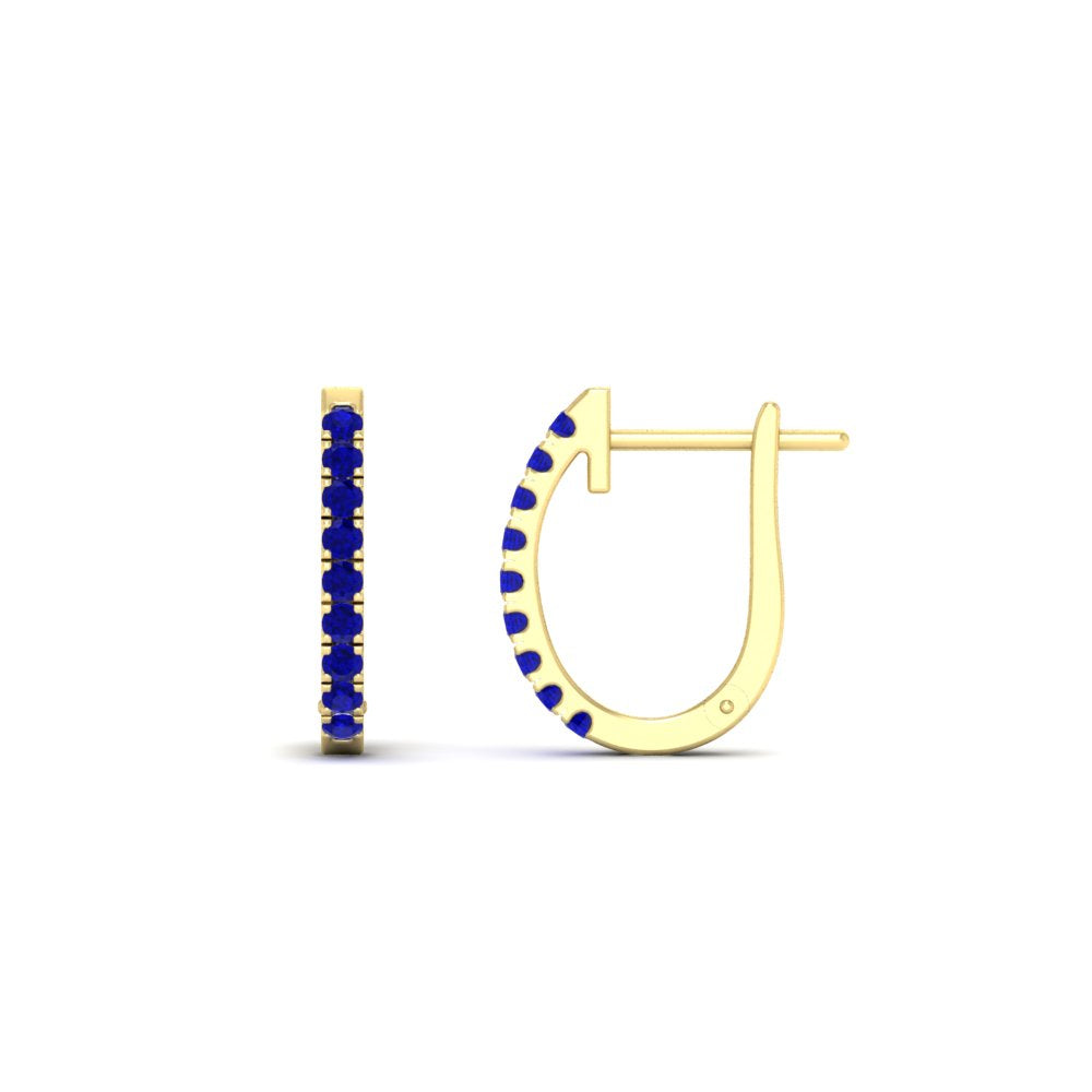 Round Diamond Huggie Hoop Earrings