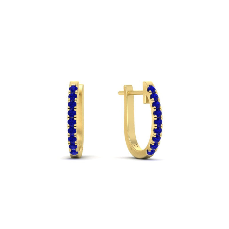 Round Diamond Huggie Hoop Earrings
