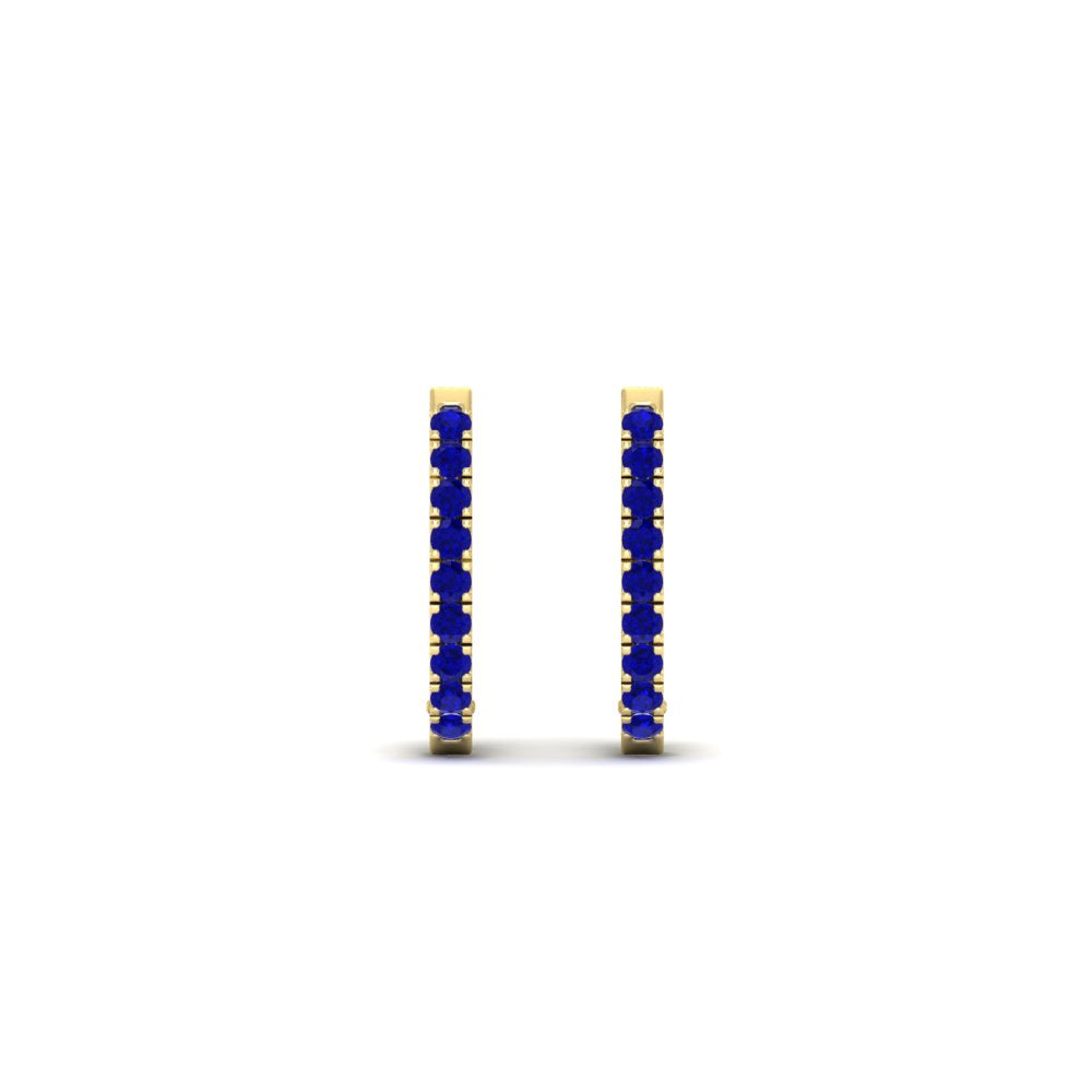 Round Diamond Huggie Hoop Earrings