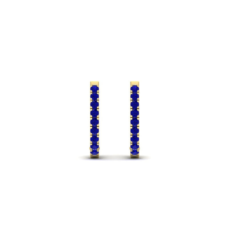 Round Diamond Huggie Hoop Earrings
