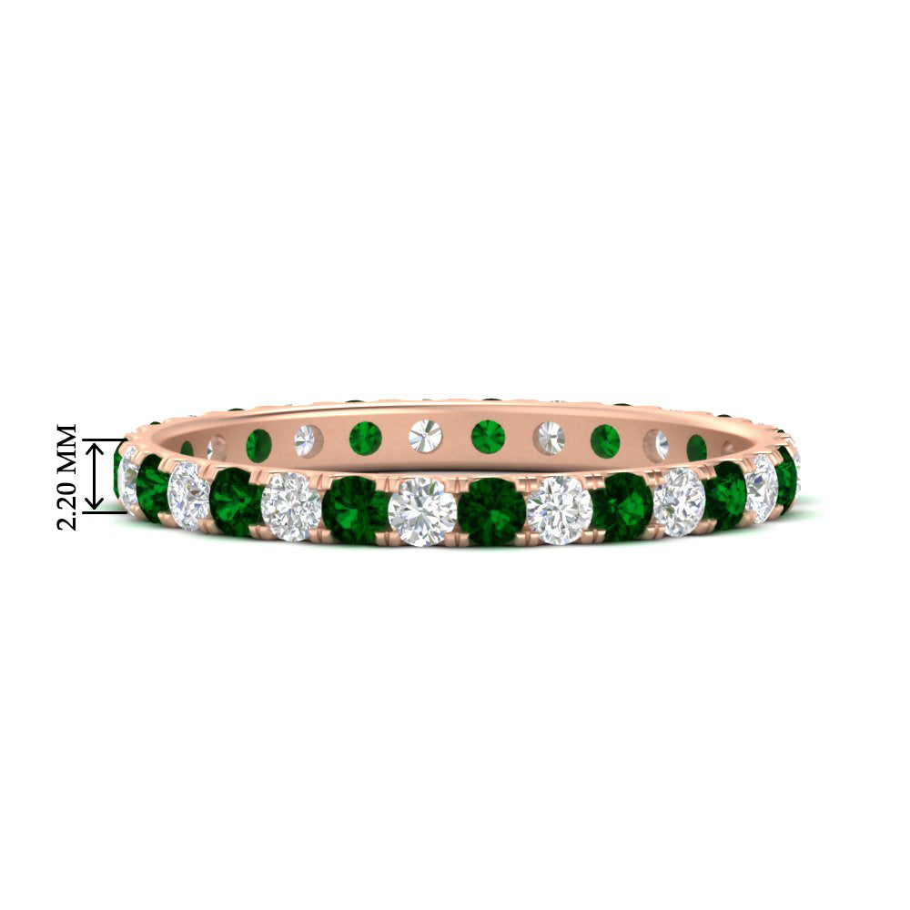 0.75 Carat Round Diamond Eternity Wedding Band