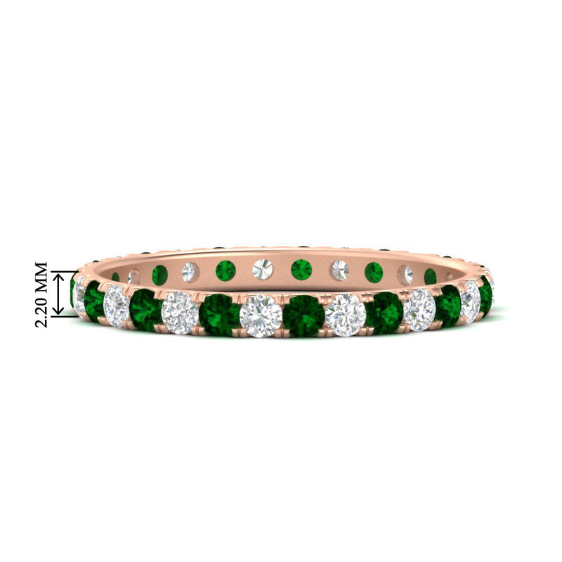 0.75 Carat Round Diamond Eternity Wedding Band