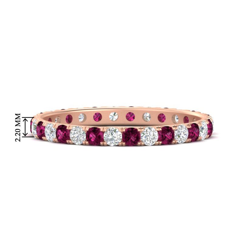 0.75 Carat Round Diamond Eternity Wedding Band