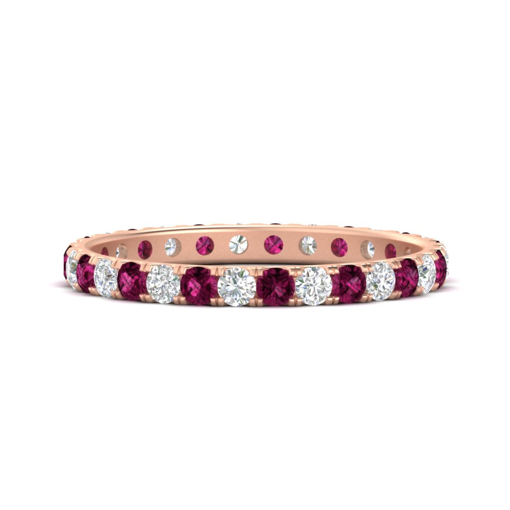 0.75 Carat Round Diamond Eternity Wedding Band