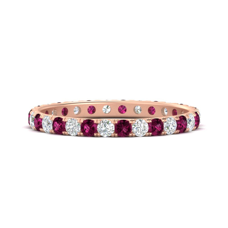 0.75 Carat Round Diamond Eternity Wedding Band