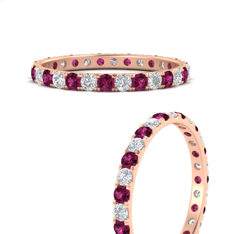 0.75 Carat Round Diamond Eternity Wedding Band