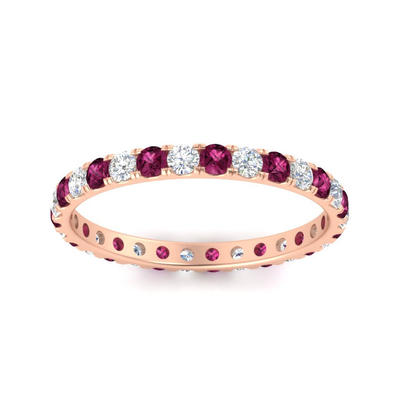 0.75 Carat Round Diamond Eternity Wedding Band