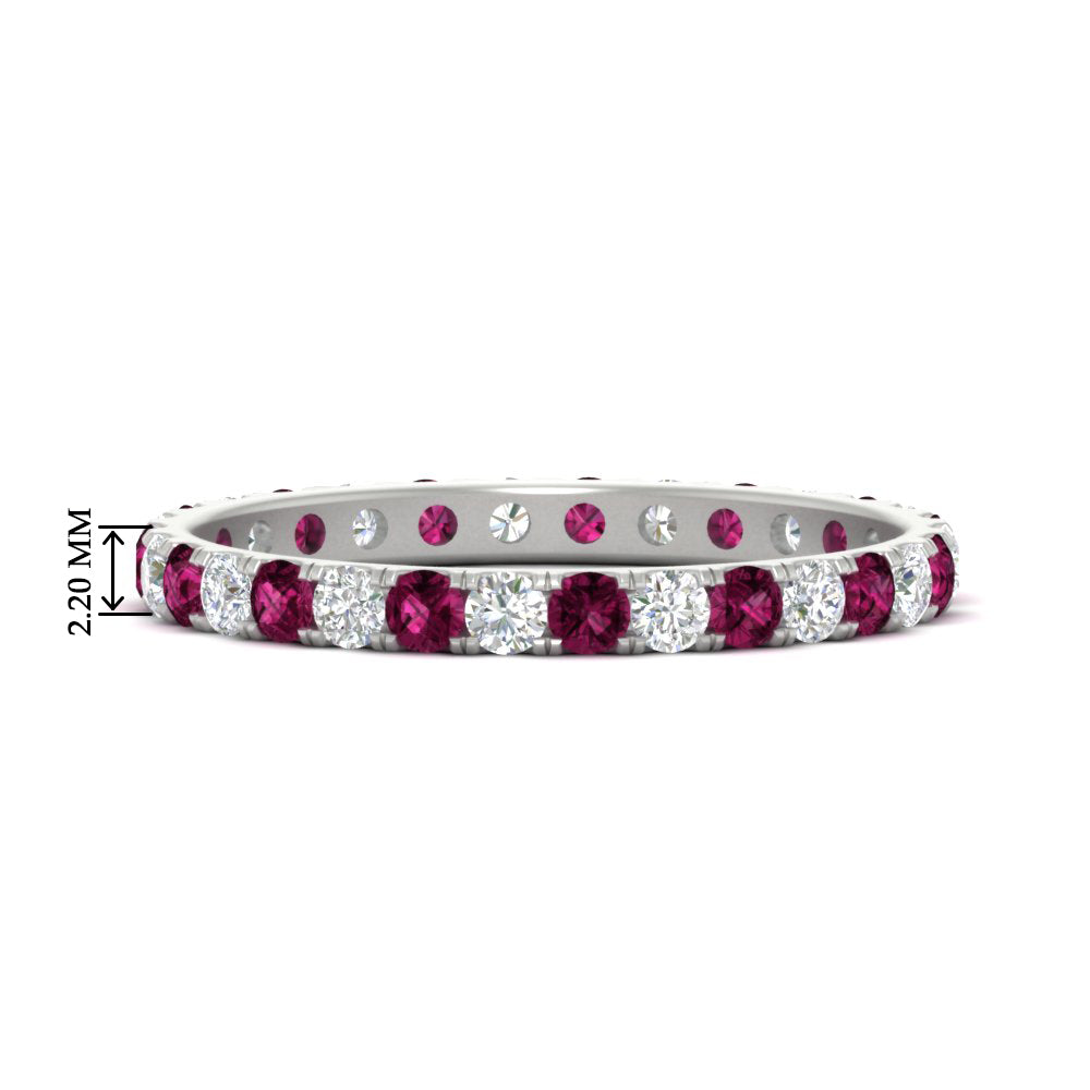 0.75 Carat Round Diamond Eternity Wedding Band