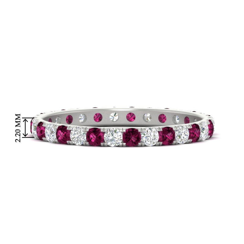 0.75 Carat Round Diamond Eternity Wedding Band