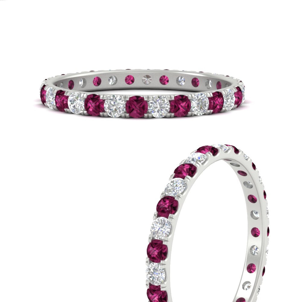0.75 Carat Round Diamond Eternity Wedding Band