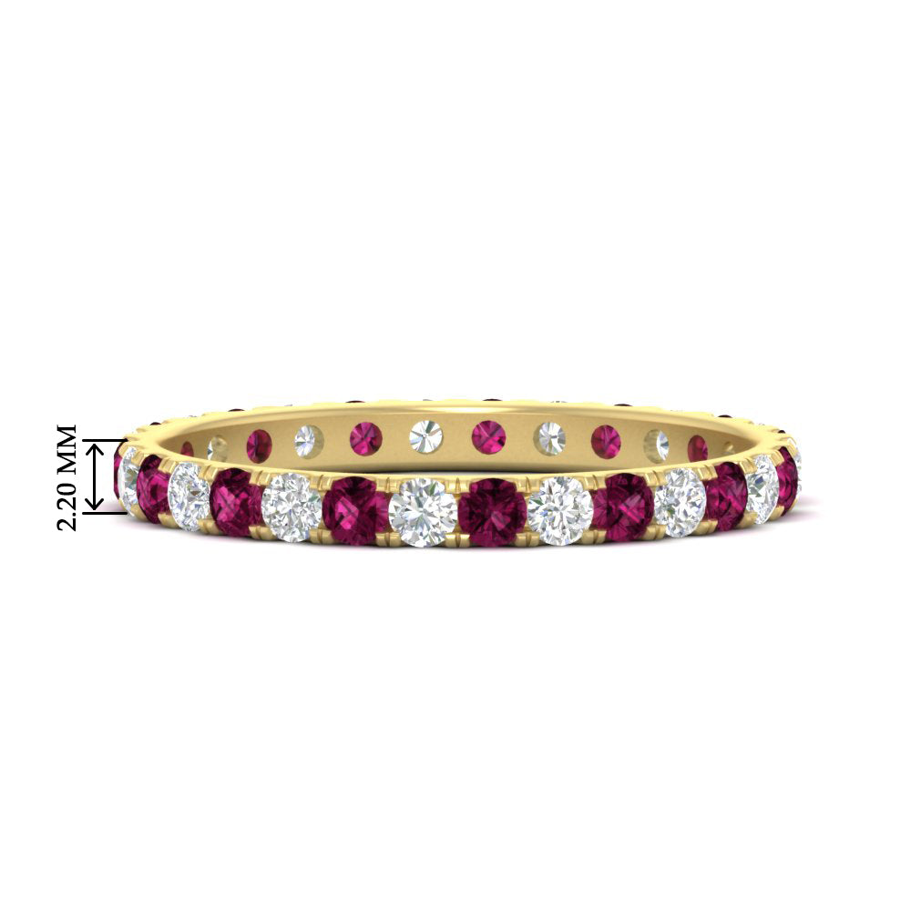0.75 Carat Round Diamond Eternity Wedding Band