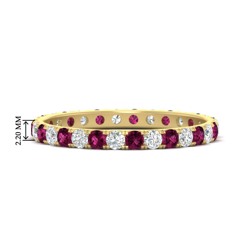 0.75 Carat Round Diamond Eternity Wedding Band