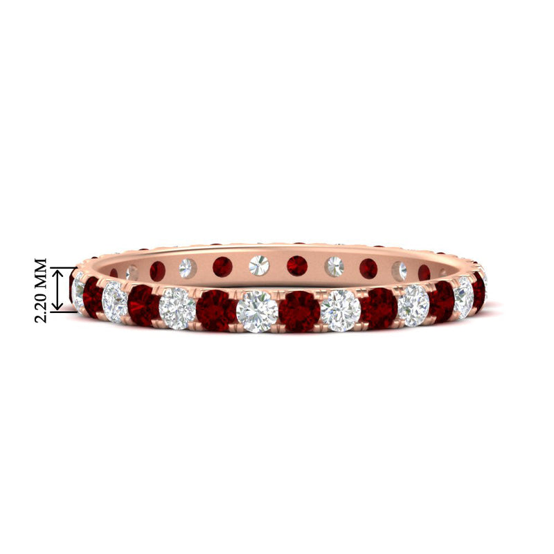 0.75 Carat Round Diamond Eternity Wedding Band