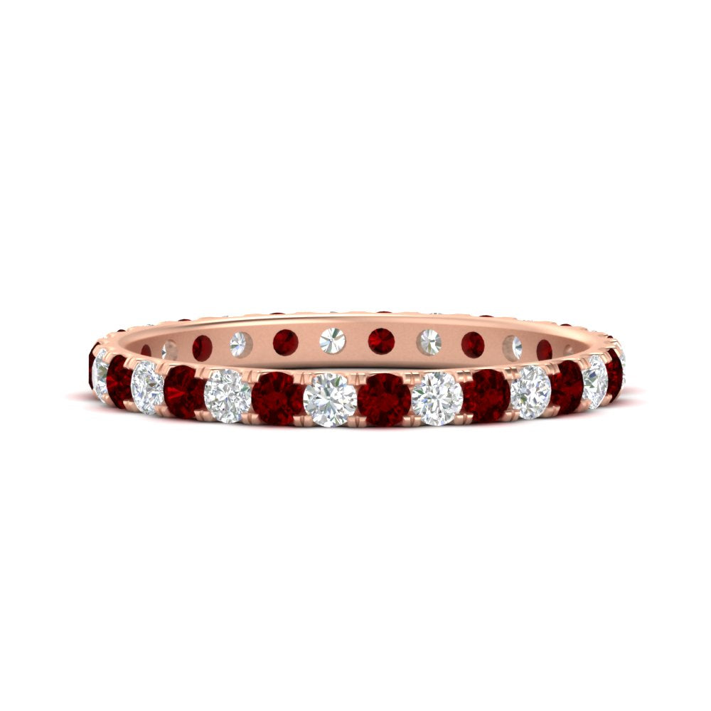 0.75 Carat Round Diamond Eternity Wedding Band