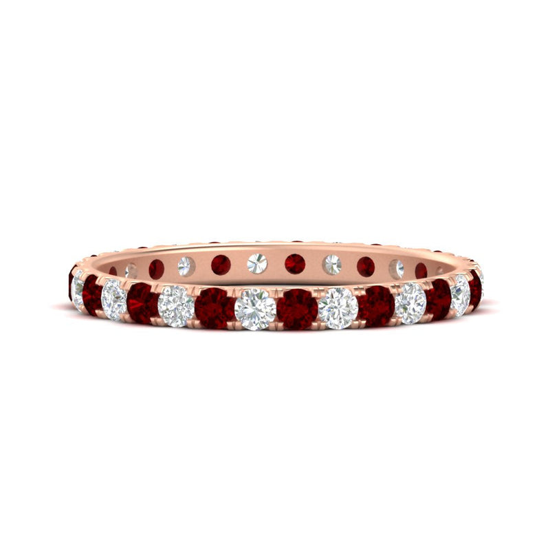0.75 Carat Round Diamond Eternity Wedding Band