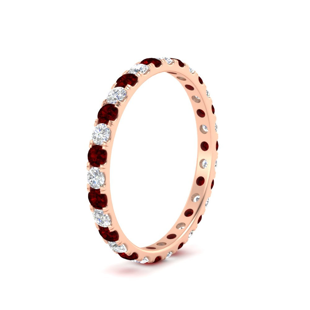0.75 Carat Round Diamond Eternity Wedding Band