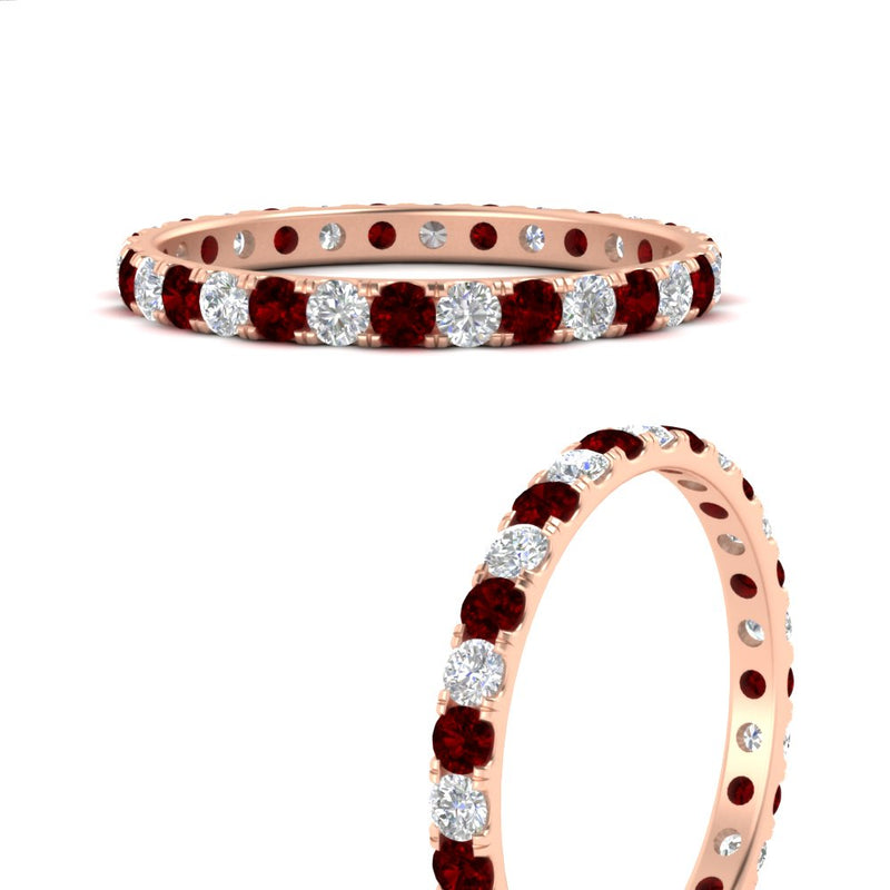 0.75 Carat Round Diamond Eternity Wedding Band