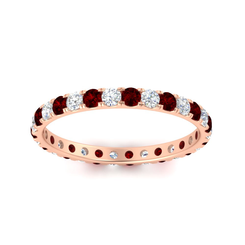 0.75 Carat Round Diamond Eternity Wedding Band