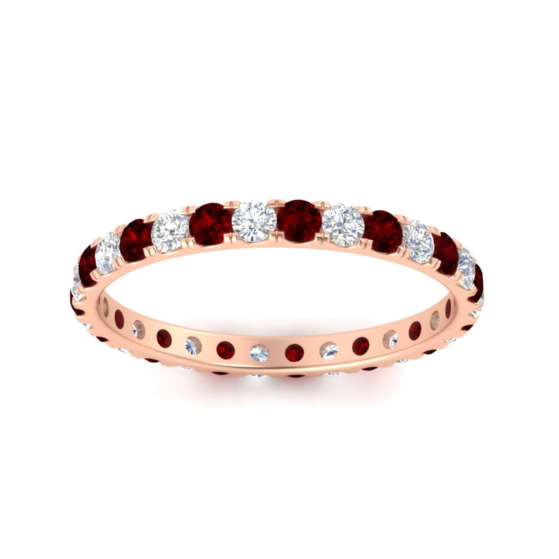 0.75 Carat Round Diamond Eternity Wedding Band