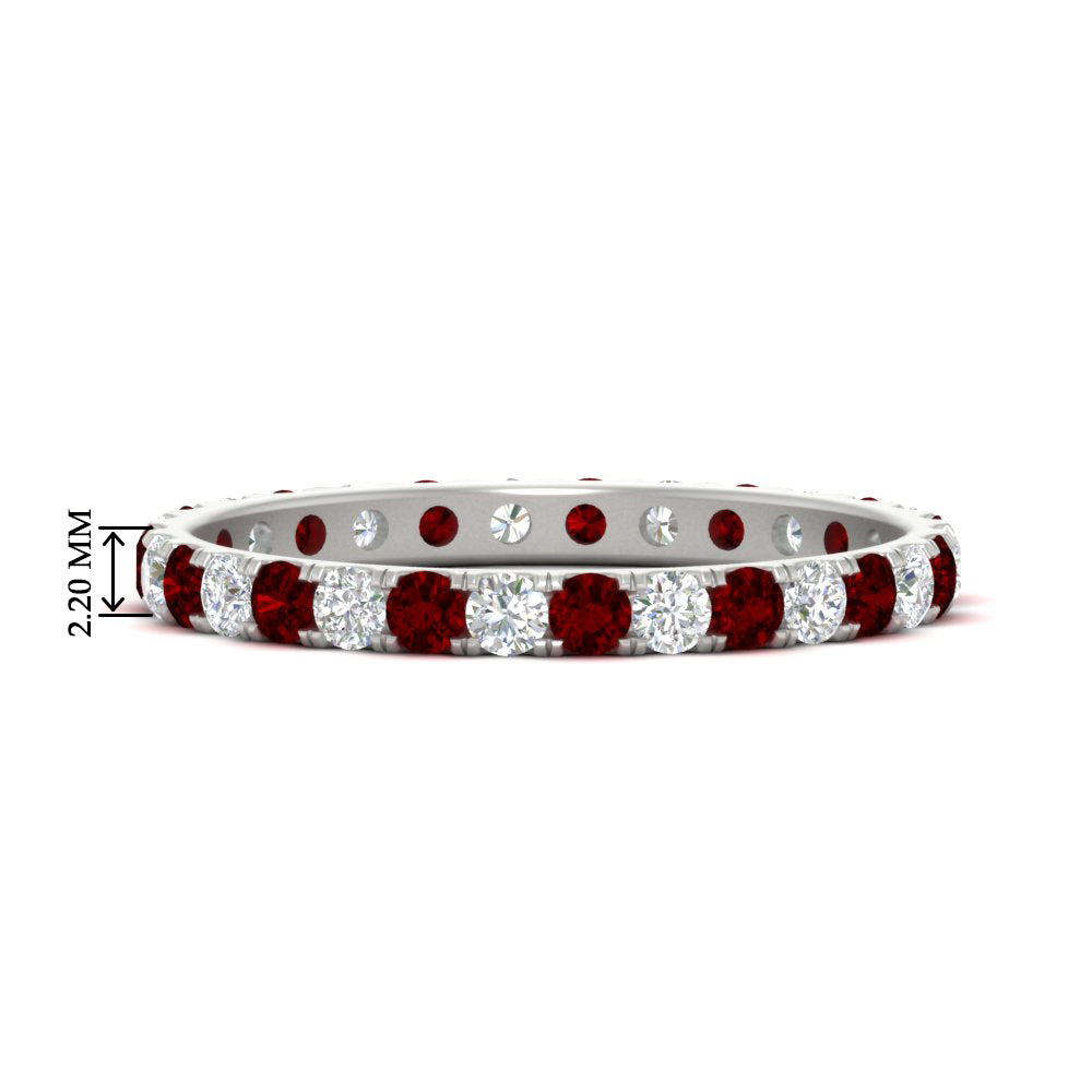 0.75 Carat Round Diamond Eternity Wedding Band
