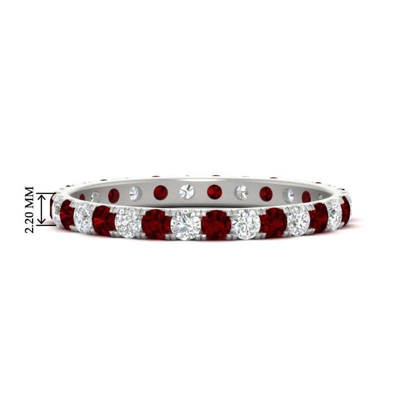 0.75 Carat Round Diamond Eternity Wedding Band