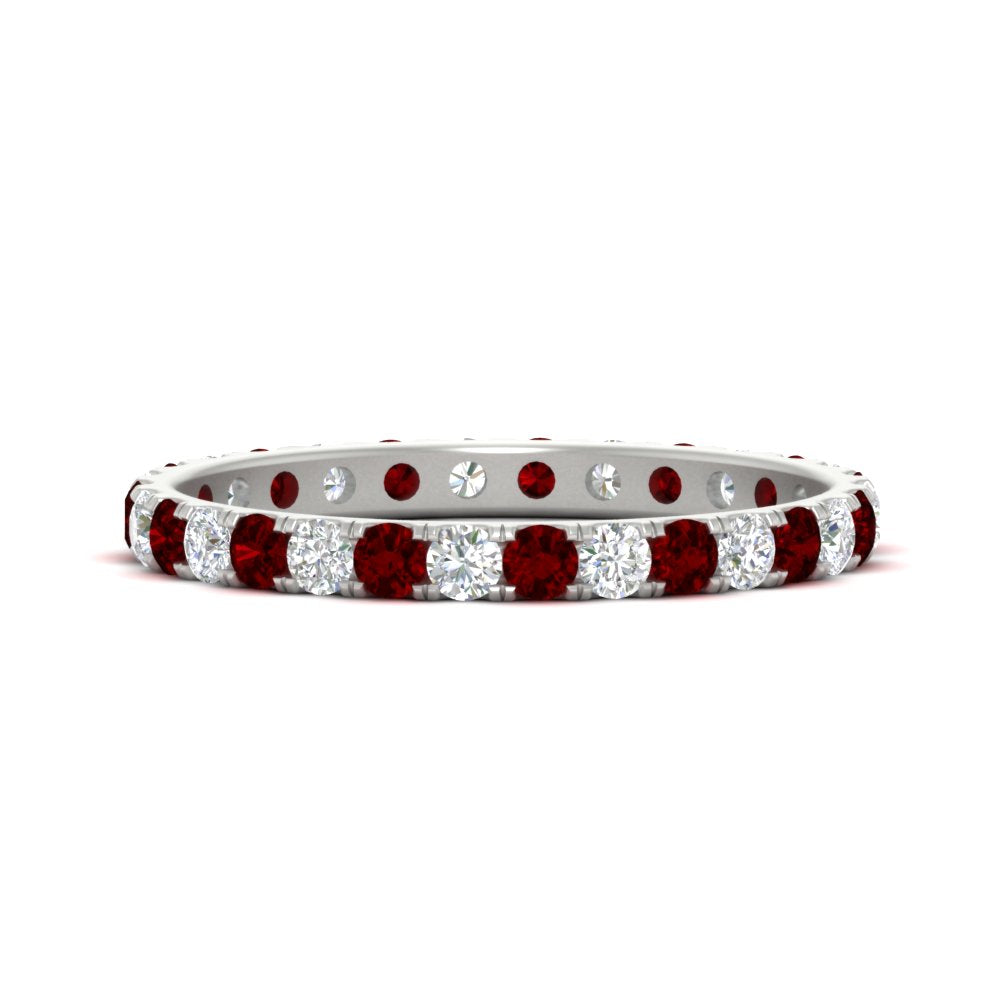 0.75 Carat Round Diamond Eternity Wedding Band