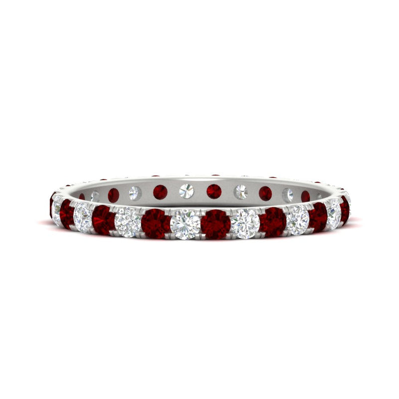 0.75 Carat Round Diamond Eternity Wedding Band