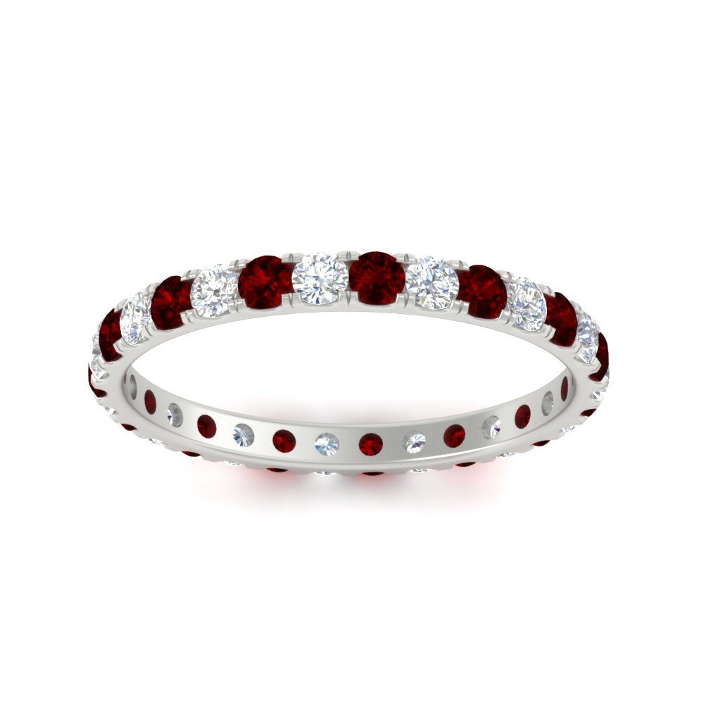 0.75 Carat Round Diamond Eternity Wedding Band