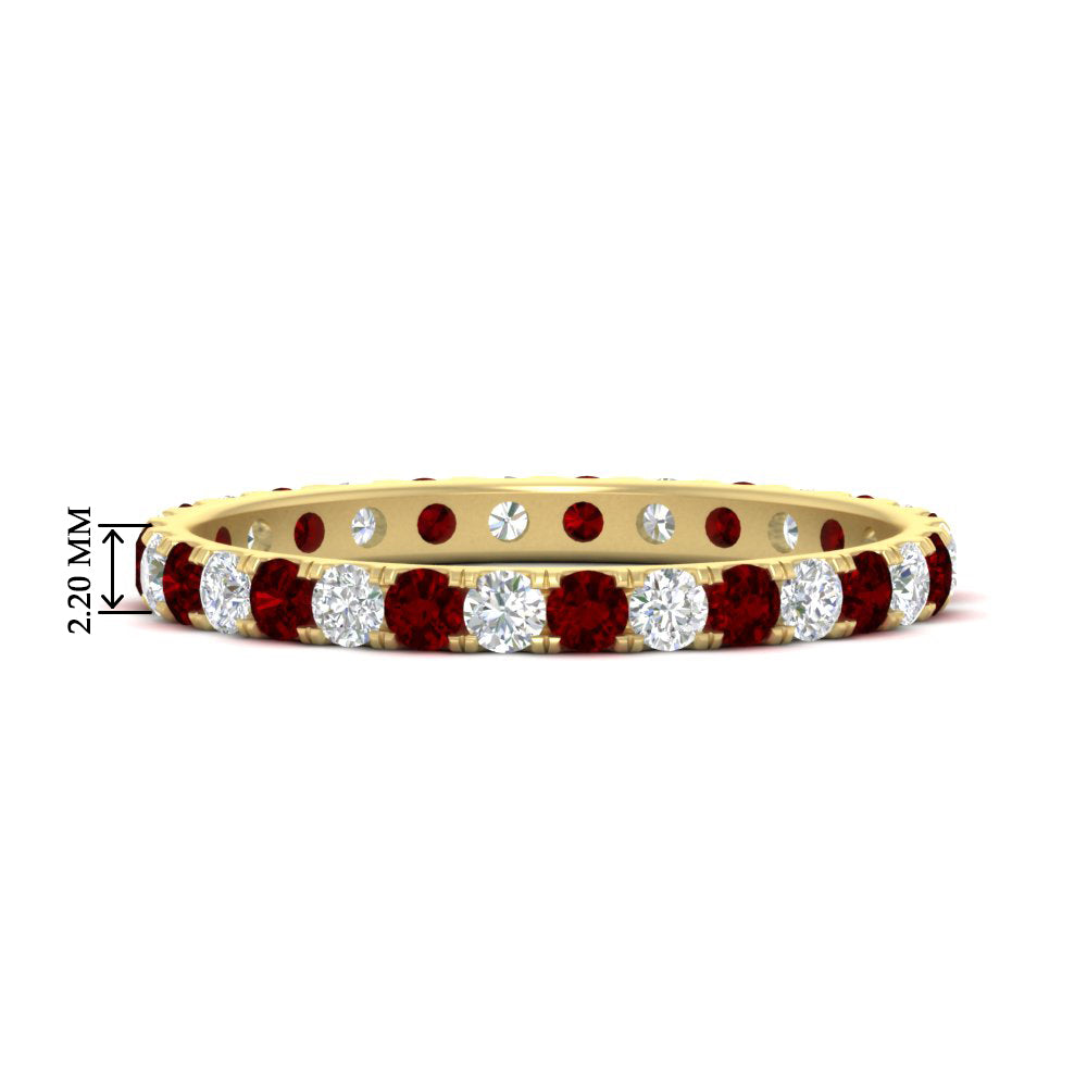 0.75 Carat Round Diamond Eternity Wedding Band