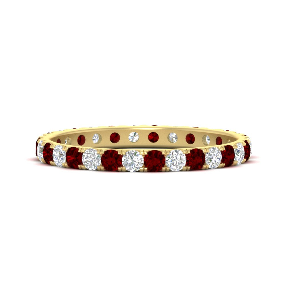 0.75 Carat Round Diamond Eternity Wedding Band