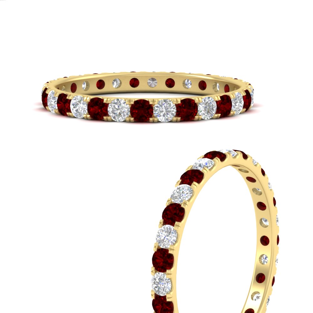 0.75 Carat Round Diamond Eternity Wedding Band