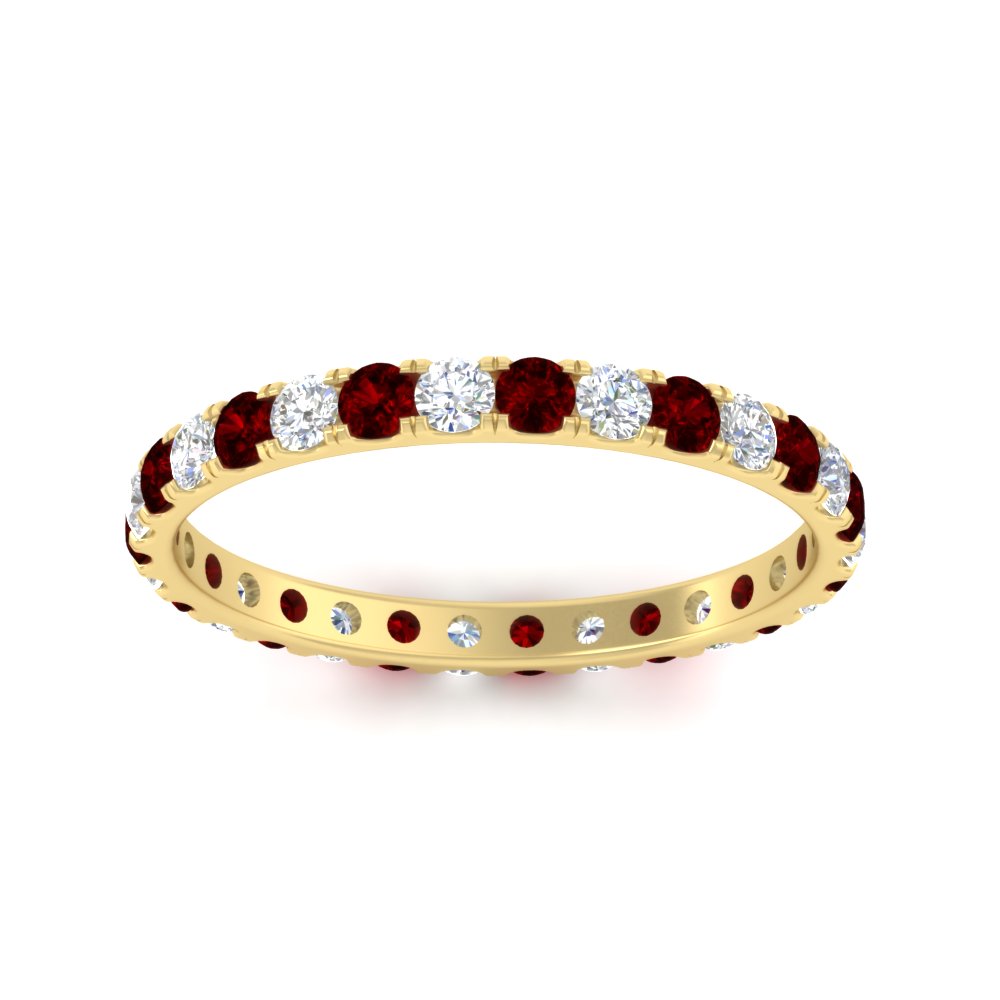 0.75 Carat Round Diamond Eternity Wedding Band