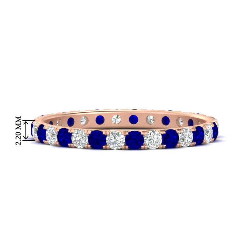 0.75 Carat Round Diamond Eternity Wedding Band