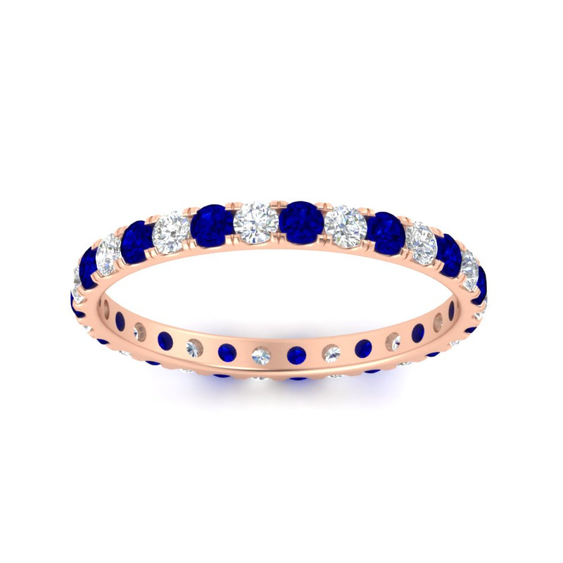 0.75 Carat Round Diamond Eternity Wedding Band