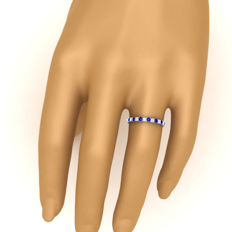0.75 Carat Round Diamond Eternity Wedding Band
